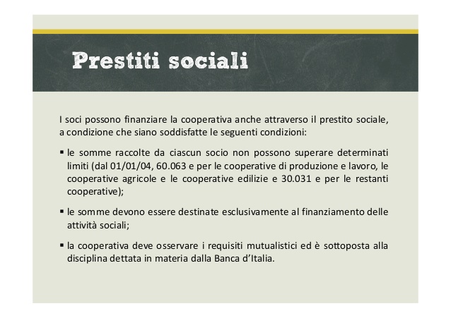 Tasso per i prestiti sociali e per i dividendi dal 20 marzo 2015